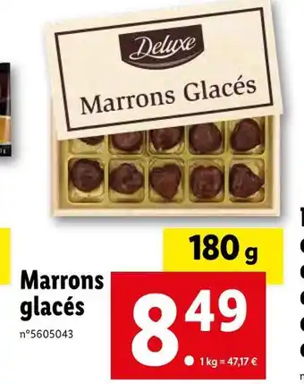 Lidl Deluxe marrons glacés offre