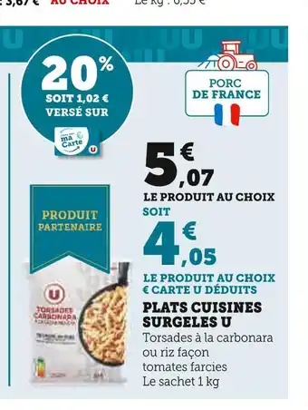U Express U plats cuisines surgeles offre