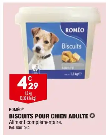 ALDI Roméo biscuits pour chien adulte offre