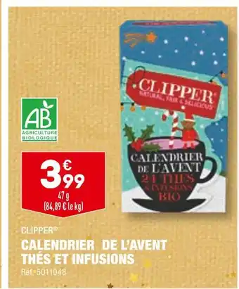 ALDI Clipper calendrier de l’avent thés et infusions offre