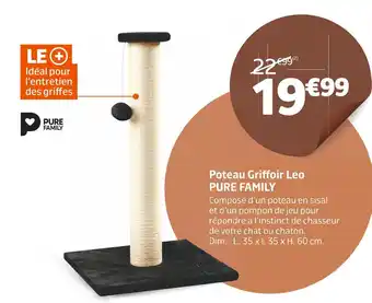 Jardiland Pure family poteau griffoir leo offre