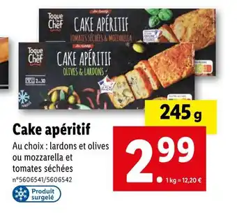 Lidl Toque du chef cake apéritif offre
