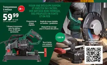 Lidl Parkside tronçonneuse à métaux offre