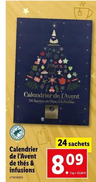 Lidl Calendrier de l’avent de thés & infusions offre