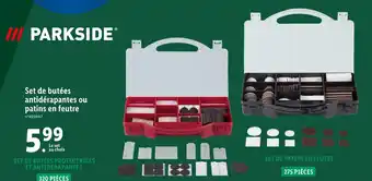 Lidl Parkside set de butées antidérapantes ou patins en feutre offre