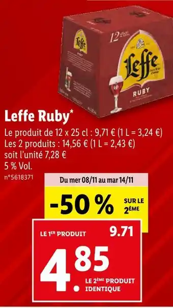 Lidl Leffe leffe ruby offre