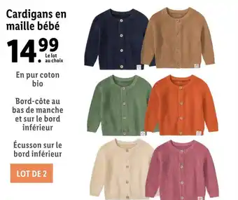 Lidl Cardigans en maille bébé offre