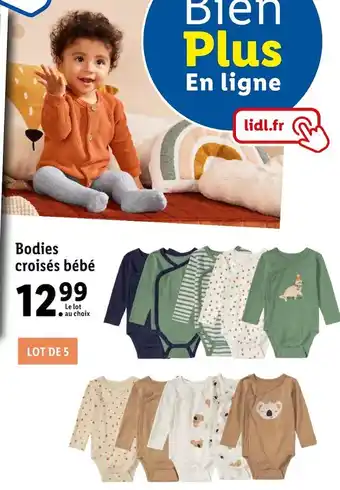 Lidl Bodies croisés bébé offre