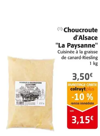 Colruyt Choucroute d'alsace la paysanne offre