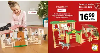 Lidl Play tive ferme ou enclos de zoo en bois offre