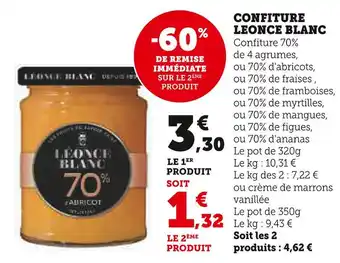 Super U Leonce blanc confiture leonce blanc offre