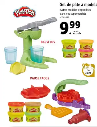 Lidl Play doh set de pâte à modeler offre