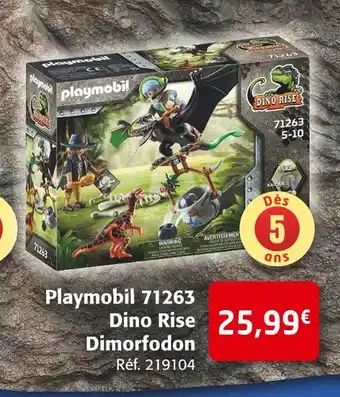 Colruyt Playmobil 71263 dino rise dimorfodon offre