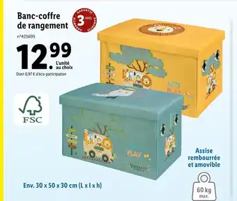 Lidl Banc-coffre de rangement offre