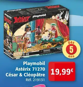 Colruyt Playmobil astérix 71270 césar & cléopâtre offre