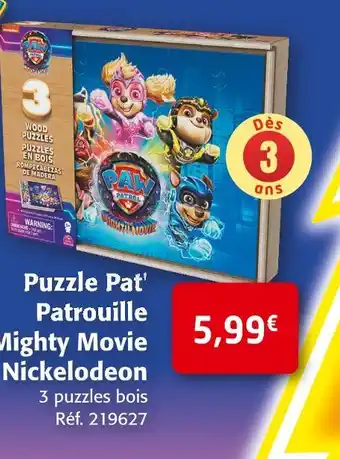 Colruyt Nickelodeon puzzle pat' patrouille the mighty movie offre