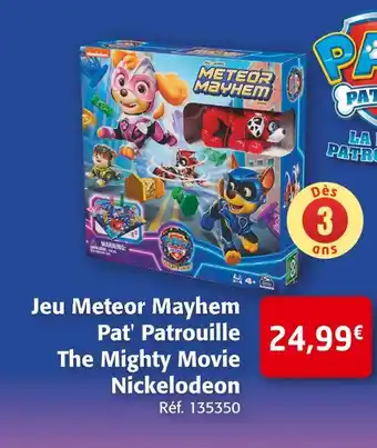 Colruyt Nickelodeon jeu meteor mayhem pat' patrouille the mighty movie offre