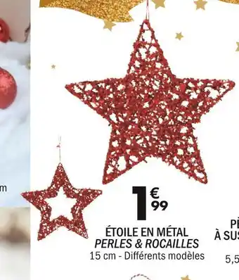 La Foir'Fouille Étoile en métal perles & rocailles offre