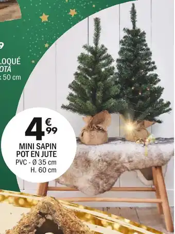 La Foir'Fouille Mini sapin pot en jute offre