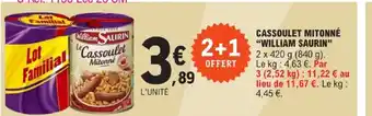E.Leclerc CASSOULET MITONNÉ WILLIAM SAURIN offre