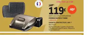 E.Leclerc PREMIUM GAUFRES ET PANINI LAGRANGE offre