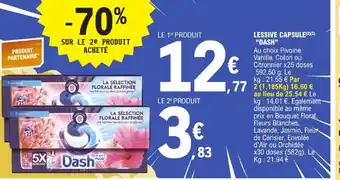 E.Leclerc LESSIVE CAPSULE DASH offre