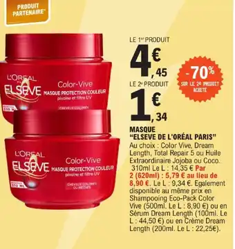 MASQUE "ELSEVE DE L'ORÉAL PARIS