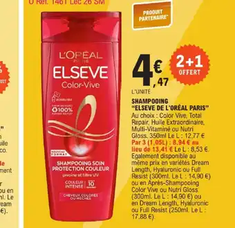 E.Leclerc SHAMPOOING "ELSEVE DE L'ORÉAL PARIS offre