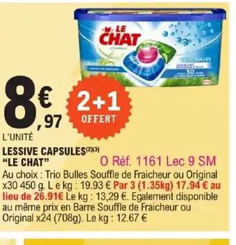 E.Leclerc LESSIVE CAPSULES "LE CHAT" offre