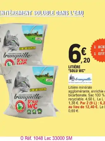 E.Leclerc LITIÈRE "SOLU WC" offre