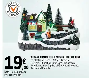E.Leclerc VILLAGE LUMINEUX ET MUSICAL BALANCOIRE offre