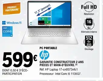 E.Leclerc PC PORTABLE offre
