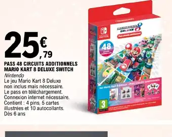 E.Leclerc PASS 48 CIRCUITS ADDITIONNELS MARIO KART 8 DELUXE SWITCH offre