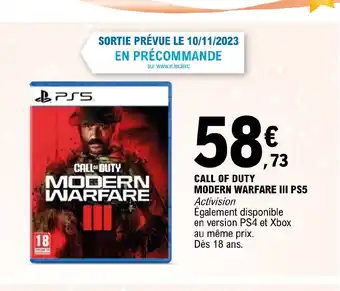 CALL OF DUTY MODERN WARFARE III PS5