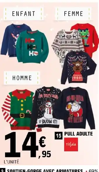 E.Leclerc 15 PULL ADULTE offre