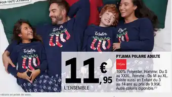 E.Leclerc PYJAMA POLAIRE ADULTE offre