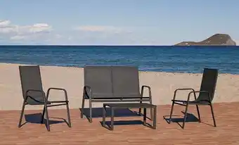 Bricorama Salon de jardin sofa avalon-7 hpl - anthracite offre