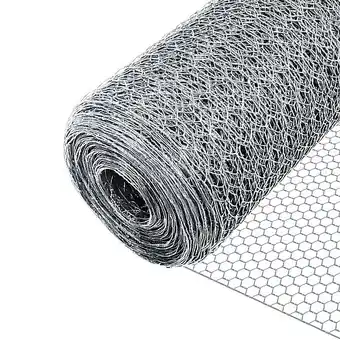 Vounot grillage a poule avec fils 25mm en acier galvanise 1x50m