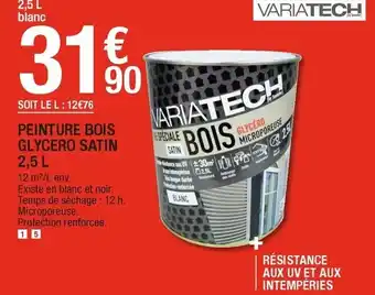 Brico Dépôt Peinture bois glycero satin offre