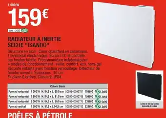 Brico Dépôt Radiateur à inertie sèche "isando" offre