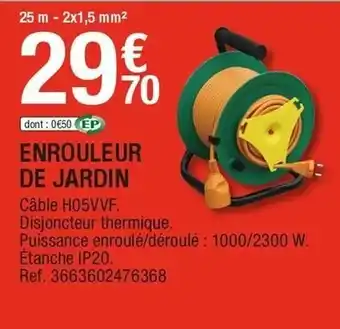 Brico Dépôt Enrouleur de jardin offre