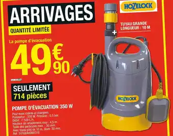 Brico Dépôt Pompe d'évacuation 350 W offre