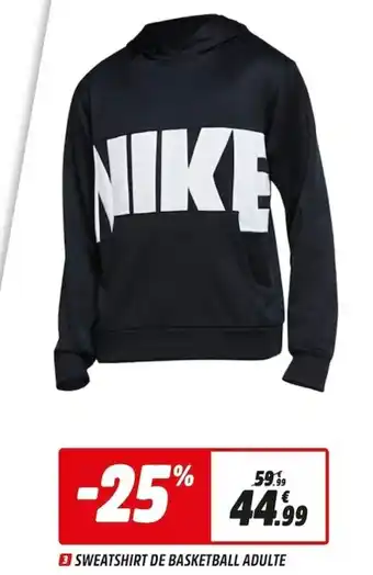 Intersport Sweatshirt de basketball adulte offre