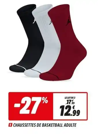 Intersport Chaussettes de basketball adulte offre