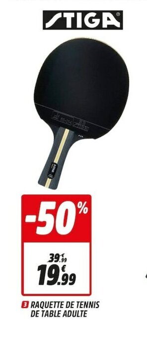 Intersport Raquette de tennis de table adulte offre