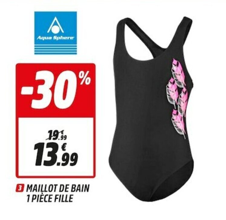 Promo Maillot de bain 1 pi ce fille chez Intersport