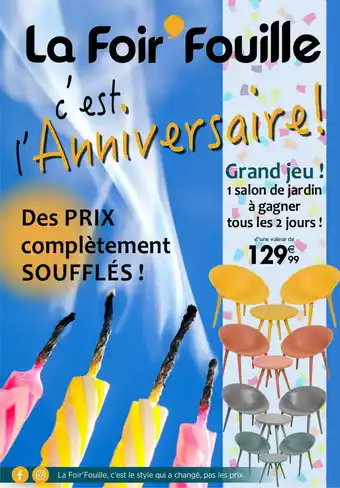 La Foir'Fouille 1 Salon de jardin à gagner tous les 2 jours offre