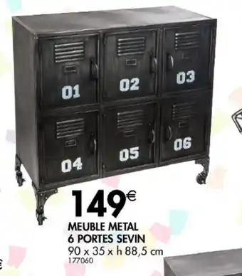 La Foir'Fouille Meuble metal 6 portes sevin offre