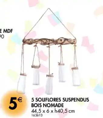 5 Soliflores suspendus bois nomade