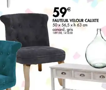 La Foir'Fouille Fauteuil velour calixte offre